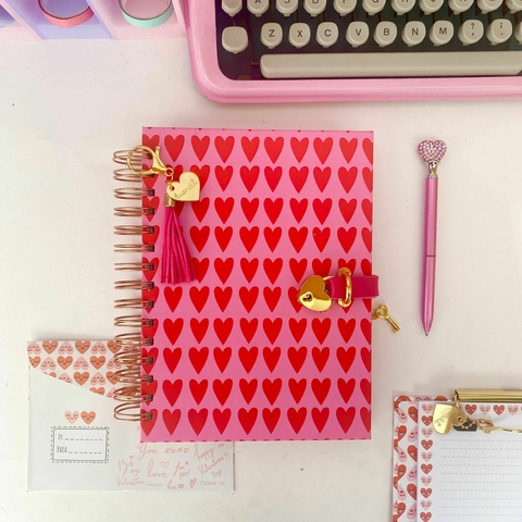 Diário com chave Super Luxo Amor