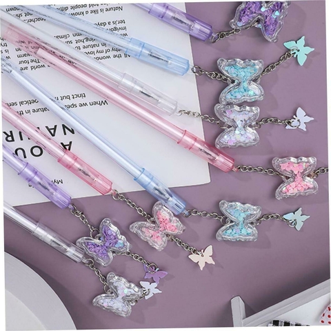 Caneta Borboleta com Pingente