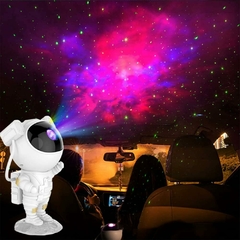 Projetor de luz galáxias e estrelas com formato de astronauta para luz noturna de quarto