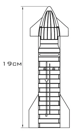 Miniatura Espacial Spacex Starship 28 1:260 - EXPANSÃO ASTRONAUTA