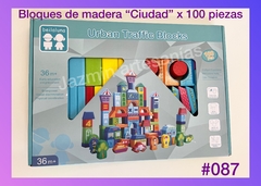 Bloques de madera “Ciudad” x 100 piezas