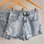 Short jeans marmorizado