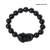 Preto pixiu pulseira anel conjunto feng shui budista grânulo pulseira obsidian - loja online