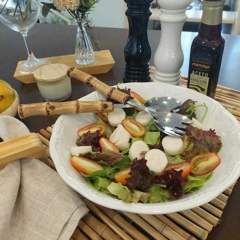 Talher para Servir em Bambú Natural com 2 peças