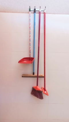 Suporte Para Vassouras Rodos De Parede Organizador 30cm Aço na internet