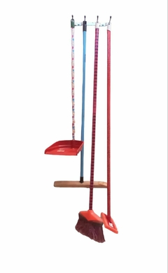 Suporte Para Vassouras Rodos De Parede Organizador 30cm Aço - comprar online