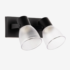 Aplique Pared Doble Pvc Negro Iluminno - comprar online