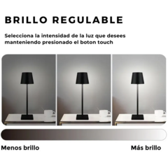 Velador Recargable Tactil Usb Negro - tienda online