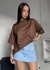 Camiseta Over | Marrom