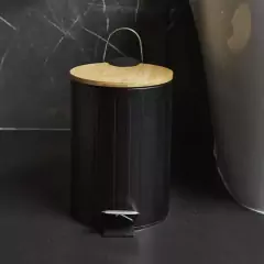 Cesto diseño tramado tapa Bamboo - comprar online