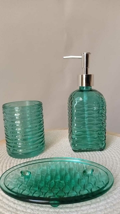 Set Dispenser+Vaso+Jabonera- Verde