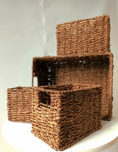 Canasto de Seagrass con Manija Forrada - comprar online