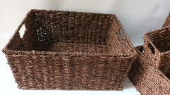 Canasto de Seagrass con Manija Forrada - tienda online