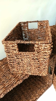 Canasto de Seagrass con Manija Forrada - Todo Cort