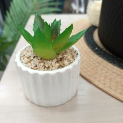 Mini macetita + planta artificial