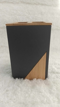 Porta Cepillo cuadrado Con madera