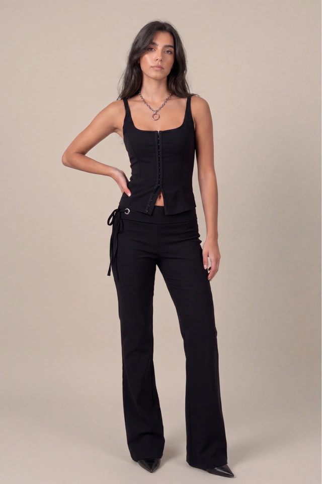 Pantalon bengalina con cinto Chiara