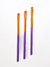 PINCEL CHANFRADO P - 1 UNIDADE (LARANJA + DOURADO + ROXO)