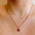 COLAR FLOR ROSA BANHADO NO OURO ROSE 18k
