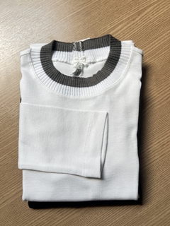 Blusa Basic Gola Bicolor - Vise Versa