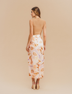 SAIA MIDI TRANSPASSADA ESTAMPADO FLORAL - Vise Versa