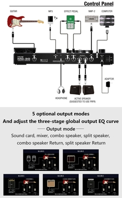 NUX MG30 DME digital multiple effector para guitarra baixo LOOP placa de som loo
