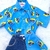 Camisa botões meninas azul PLUS na internet