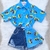 Camisa botões meninas azul PLUS - Loja Vibes