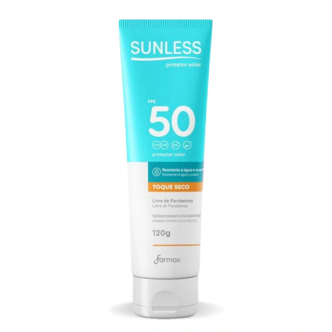Protetor Solar Sunless FPS 50 Toque Seco 120gr