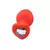 Plug de Silicone em Formato de Coração - Vermelho - M - comprar online