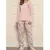 Pijama Longo Feminino Basic Estampa Panda Luna Cuore Rose