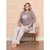 Pijama Feminino Longo Plus Size Basic Bear Hug Luna Cuore