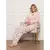 Pijama Longo Feminino Plus Size Basic Estampa Panda Luna Cuore