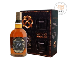 Chivas Regal 15 Años 700ml + 2 Vasos - Estuche