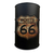 Adesivo Decorativo Route 66 enferrujado para tambor/tonel 200l