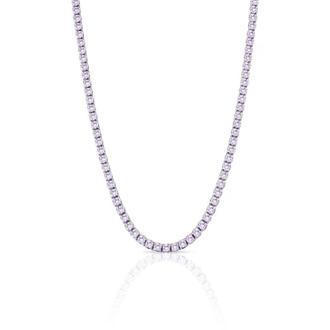 Chocker Riviera Lilás Banhada Prata 925