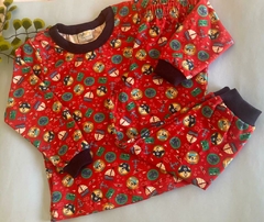 Pijama manga longa gatinho pirata