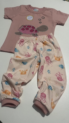 pijama MC fundo do mar rosa brilha no escuro - comprar online