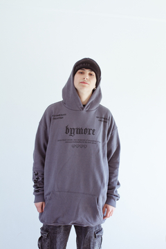 Hoodie Fraktur (grey) - bymore