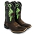 Bota texana masculina Country forma bico quadrado bordado índio cano longo - facetimenet