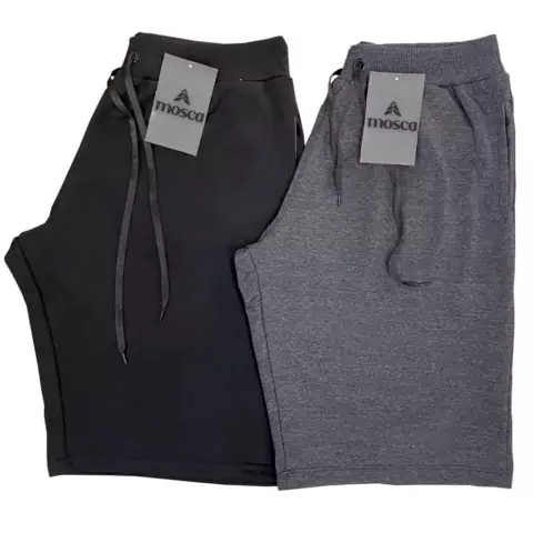 Kit 2 Bermuda Masculina de Moletom Academia Treino Masculino
