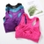 Sutiã esportivo feminino top push up fitness respirável