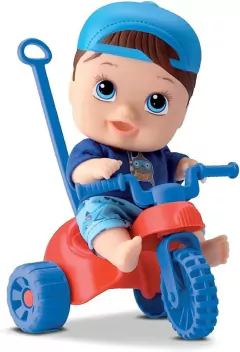 Boneco Little Dolls Playground com Triciclo