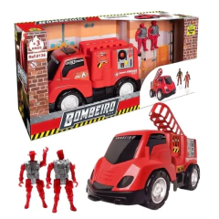 Caminhão Bombeiro c/ 02 Bonecos - Samba Toys - LOJA MULLER