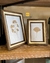 Kit Porta Retrato Grande Pequeno Madeira Quadro Marrom - comprar online