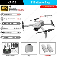 Kf102 max gps drone 4k profissional fpv hd câmera kf102 drones gimbal de 2 eixo - loja online