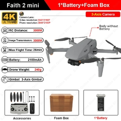 C-FLY Faith 2 Mini Drone Com Câmera Profissional 4K HD Câmera FPV Drone 3-Axis - comprar online