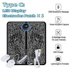 Elétrica EMS Foot Massager Pad Relief Pain Relaxe Pés Acupoints Massage Mat Es - comprar online
