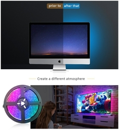 2m USB LED Lights Strip Fita LED 2835 24 Key Controle Remoto IR para Armário de na internet