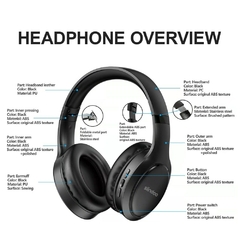 Siindoo jh919 fones de ouvido bluetooth sem fio, fones de ouvido estéreo dobrá na internet
